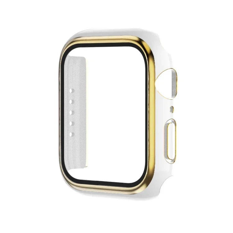 Ốp đồng hồ PC mạ điện hai màu + kính cường lực, Dành cho Apple Watch Series 6/5/4/SE 40mm, Dành cho Apple Watch Series 3/2/1 38mm