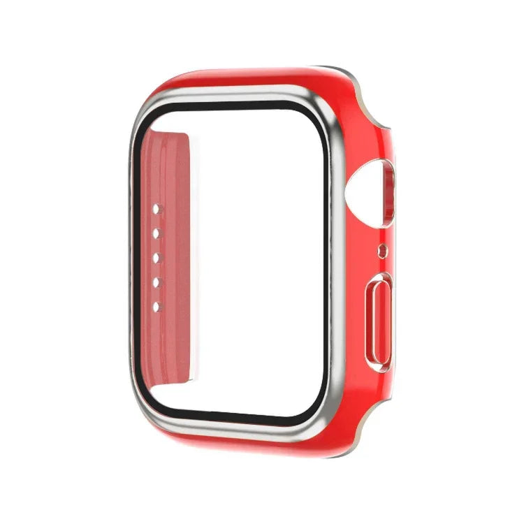 Ốp đồng hồ PC mạ điện hai màu + kính cường lực, Dành cho Apple Watch Series 6/5/4/SE 40mm, Dành cho Apple Watch Series 3/2/1 38mm