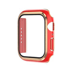 Ốp đồng hồ PC mạ điện hai màu + kính cường lực, Dành cho Apple Watch Series 6/5/4/SE 40mm, Dành cho Apple Watch Series 3/2/1 38mm