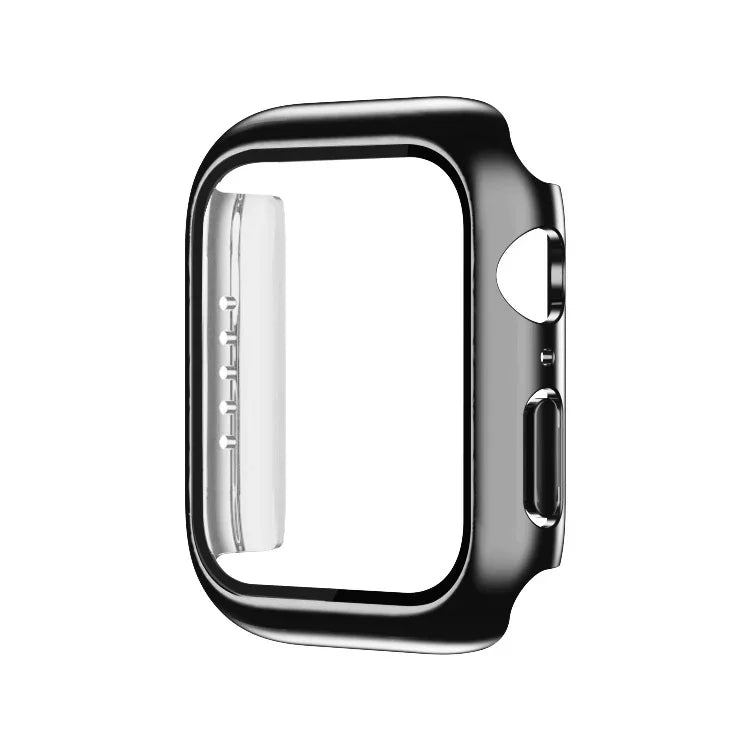 Ốp Đồng Hồ PC Đơn Sắc Mạ Điện Kèm Miếng Dán Cường Lực, Cho Apple Watch Series 9 / 8 / 7 45mm, Cho Apple Watch Series 8 / 7 45mm, Cho Apple Watch Series 6/5/4/SE 44mm, Cho Apple Watch Series 3/2/1 42mm, Cho Apple Watch Series 9 / 8 / 7 41mm