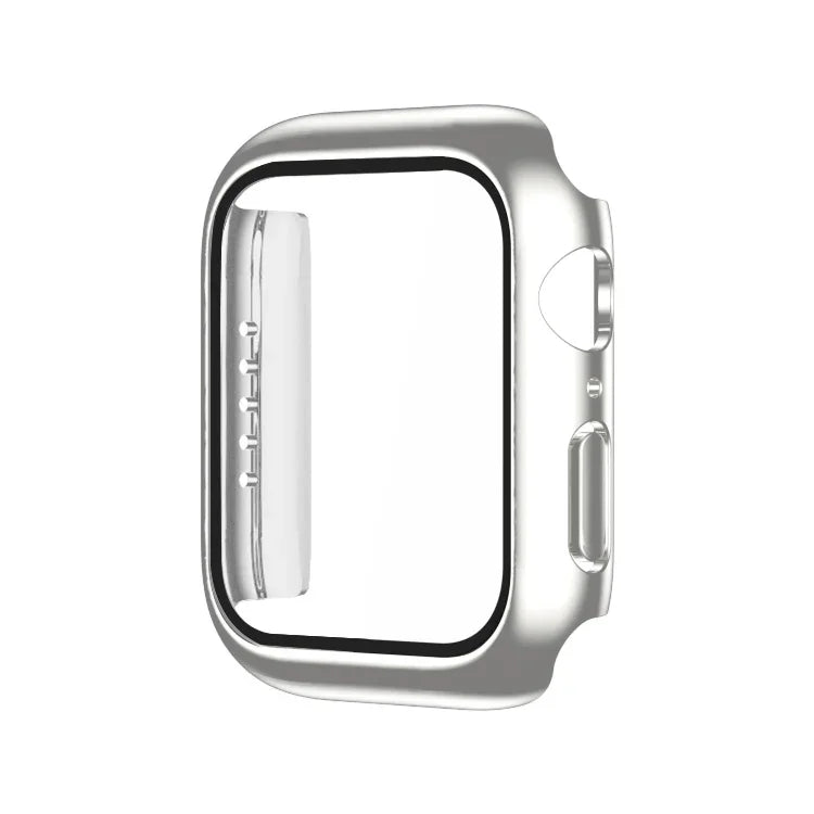 Ốp Đồng Hồ PC Đơn Sắc Mạ Điện Kèm Miếng Dán Cường Lực, Cho Apple Watch Series 9 / 8 / 7 45mm, Cho Apple Watch Series 8 / 7 45mm, Cho Apple Watch Series 6/5/4/SE 44mm, Cho Apple Watch Series 3/2/1 42mm, Cho Apple Watch Series 9 / 8 / 7 41mm