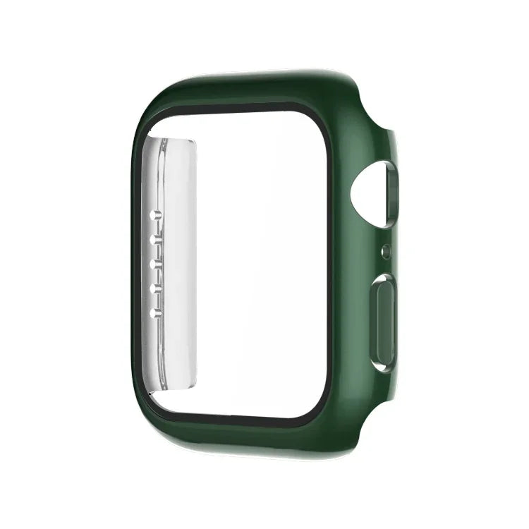 Ốp Đồng Hồ PC Đơn Sắc Mạ Điện Kèm Miếng Dán Cường Lực, Cho Apple Watch Series 9 / 8 / 7 45mm, Cho Apple Watch Series 8 / 7 45mm, Cho Apple Watch Series 6/5/4/SE 44mm, Cho Apple Watch Series 3/2/1 42mm, Cho Apple Watch Series 9 / 8 / 7 41mm
