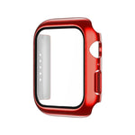 Ốp Đồng Hồ PC Đơn Sắc Mạ Điện Kèm Miếng Dán Cường Lực, Cho Apple Watch Series 9 / 8 / 7 45mm, Cho Apple Watch Series 8 / 7 45mm, Cho Apple Watch Series 6/5/4/SE 44mm, Cho Apple Watch Series 3/2/1 42mm, Cho Apple Watch Series 9 / 8 / 7 41mm