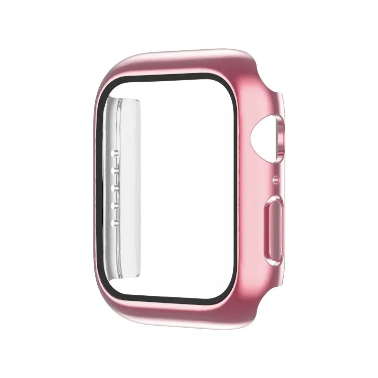 Ốp Đồng Hồ PC Đơn Sắc Mạ Điện Kèm Miếng Dán Cường Lực, Cho Apple Watch Series 9 / 8 / 7 45mm, Cho Apple Watch Series 8 / 7 45mm, Cho Apple Watch Series 6/5/4/SE 44mm, Cho Apple Watch Series 3/2/1 42mm, Cho Apple Watch Series 9 / 8 / 7 41mm