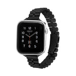 Dây đồng hồ kim loại ba hạt nửa tròn cho Apple Watch Series, 7 45mm / 6&SE&5&4 44mm / 3&2&1 42mm, 7 41mm / 6&SE&5&4 40mm / 3&2&1 38mm
