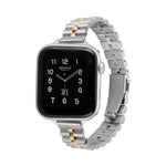 Dây đồng hồ kim loại ba hạt nửa tròn cho Apple Watch Series, 7 45mm / 6&SE&5&4 44mm / 3&2&1 42mm, 7 41mm / 6&SE&5&4 40mm / 3&2&1 38mm