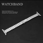 Dây đồng hồ kim loại ba hạt nửa tròn cho Apple Watch Series, 7 45mm / 6&SE&5&4 44mm / 3&2&1 42mm, 7 41mm / 6&SE&5&4 40mm / 3&2&1 38mm