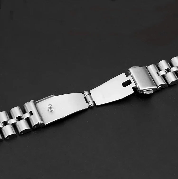 Dây đồng hồ kim loại ba hạt nửa tròn cho Apple Watch Series, 7 45mm / 6&SE&5&4 44mm / 3&2&1 42mm, 7 41mm / 6&SE&5&4 40mm / 3&2&1 38mm