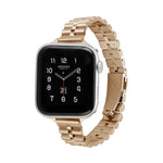 Dây đồng hồ kim loại ba hạt nửa tròn cho Apple Watch Series, 7 45mm / 6&SE&5&4 44mm / 3&2&1 42mm, 7 41mm / 6&SE&5&4 40mm / 3&2&1 38mm