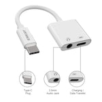 Cáp dữ liệu bộ chuyển đổi âm thanh 3.5mm + tai nghe & sạc Type-C ENKAY ENK-AT106 USB-C / Type-C