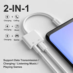 Cáp dữ liệu bộ chuyển đổi âm thanh 3.5mm + tai nghe & sạc Type-C ENKAY ENK-AT106 USB-C / Type-C