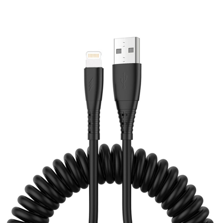 Cáp sạc dữ liệu điện thoại co giãn lò xo dài 1.5m, USB sang 8 Pin, USB sang Type-C, USB sang Micro USB