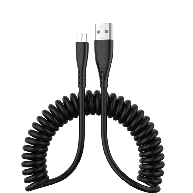 Cáp sạc dữ liệu điện thoại co giãn lò xo dài 1.5m, USB sang 8 Pin, USB sang Type-C, USB sang Micro USB