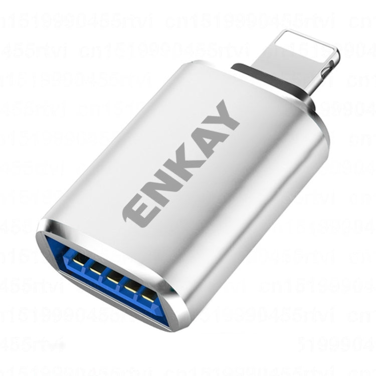 Bộ chuyển đổi OTG ENKAY ENK-AT110 8 Pin đực sang USB 3.0 cái hợp kim nhôm, ENK-AT110