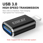 Bộ chuyển đổi OTG ENKAY ENK-AT110 8 Pin đực sang USB 3.0 cái hợp kim nhôm, ENK-AT110