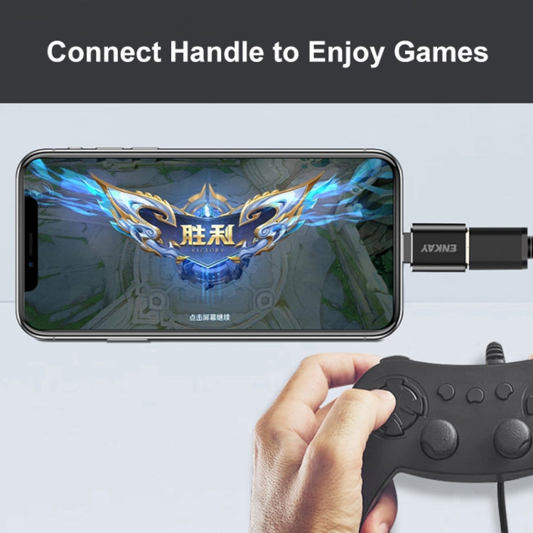 Bộ chuyển đổi OTG ENKAY ENK-AT110 8 Pin đực sang USB 3.0 cái hợp kim nhôm, ENK-AT110