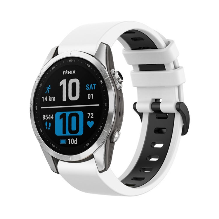 22mm Silicone Sports Two-Color Watch Band, For Garmin Fenix 7, For Garmin Descent G1, For Garmin EPIX Gen2, For Garmin Instinct 2, For Garmin Instinct, For Garmin Approach S62