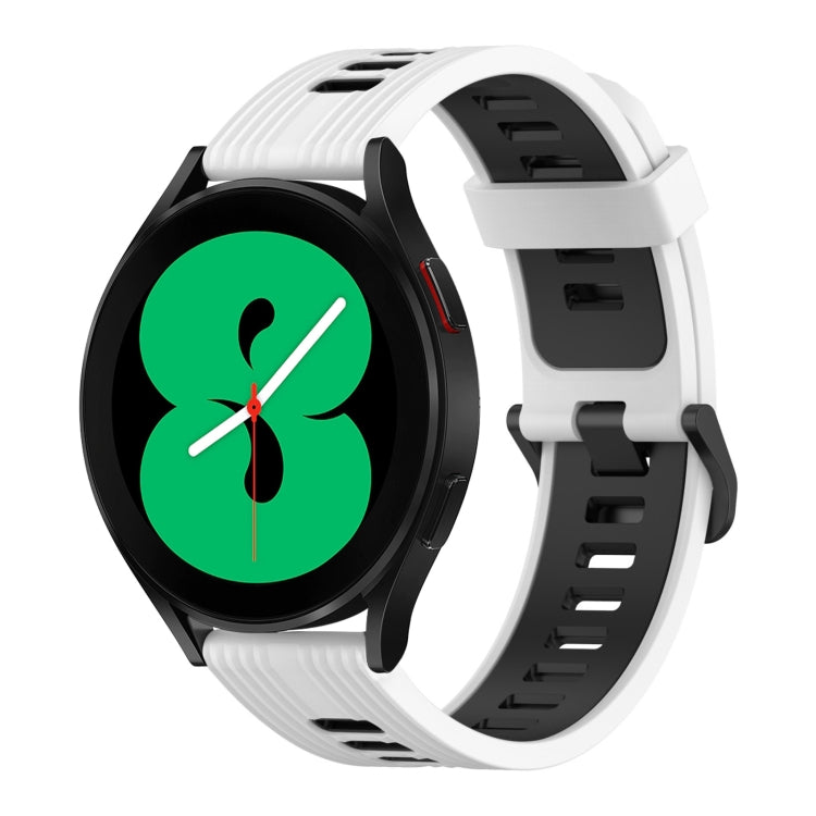 Dây đeo silicone hai màu họa tiết dọc 20mm, Dành cho Samsung Galaxy Watch 4 40mm, Dành cho Samsung Galaxy Watch 4 44mm, Dành cho Samsung Galaxy Watch 4 Classic 42mm, Dành cho Samsung Galaxy Watch 4 Classic 46mm