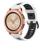 Dây đồng hồ silicone hai màu họa tiết dọc 20mm, Dành cho Samsung Galaxy Watch 42mm, Dành cho Samsung Gear Sport, Dành cho Samsung Gear S2 Classic