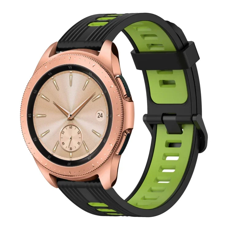 Dây đồng hồ silicone hai màu họa tiết dọc 20mm, Dành cho Samsung Galaxy Watch 42mm, Dành cho Samsung Gear Sport, Dành cho Samsung Gear S2 Classic