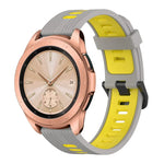 Dây đồng hồ silicone hai màu họa tiết dọc 20mm, Dành cho Samsung Galaxy Watch 42mm, Dành cho Samsung Gear Sport, Dành cho Samsung Gear S2 Classic