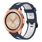 Dây đồng hồ silicone hai màu họa tiết dọc 20mm, Dành cho Samsung Galaxy Watch 42mm, Dành cho Samsung Gear Sport, Dành cho Samsung Gear S2 Classic