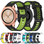 Dây đồng hồ silicone hai màu họa tiết dọc 20mm, Dành cho Samsung Galaxy Watch 42mm, Dành cho Samsung Gear Sport, Dành cho Samsung Gear S2 Classic