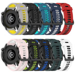 Dây đồng hồ silicone hai màu họa tiết dọc 20mm, Dành cho Samsung Galaxy Watch 42mm, Dành cho Samsung Gear Sport, Dành cho Samsung Gear S2 Classic