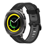 Dây đồng hồ silicone hai màu họa tiết dọc 20mm, Dành cho Samsung Galaxy Watch 42mm, Dành cho Samsung Gear Sport, Dành cho Samsung Gear S2 Classic