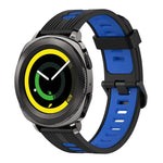 Dây đồng hồ silicone hai màu họa tiết dọc 20mm, Dành cho Samsung Galaxy Watch 42mm, Dành cho Samsung Gear Sport, Dành cho Samsung Gear S2 Classic
