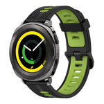 Dây đồng hồ silicone hai màu họa tiết dọc 20mm, Dành cho Samsung Galaxy Watch 42mm, Dành cho Samsung Gear Sport, Dành cho Samsung Gear S2 Classic