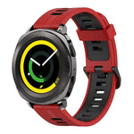 Dây đồng hồ silicone hai màu họa tiết dọc 20mm, Dành cho Samsung Galaxy Watch 42mm, Dành cho Samsung Gear Sport, Dành cho Samsung Gear S2 Classic