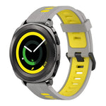 Dây đồng hồ silicone hai màu họa tiết dọc 20mm, Dành cho Samsung Galaxy Watch 42mm, Dành cho Samsung Gear Sport, Dành cho Samsung Gear S2 Classic