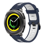 Dây đồng hồ silicone hai màu họa tiết dọc 20mm, Dành cho Samsung Galaxy Watch 42mm, Dành cho Samsung Gear Sport, Dành cho Samsung Gear S2 Classic