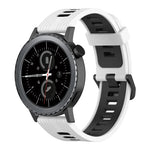 Dây đồng hồ silicone hai màu họa tiết dọc 20mm, Dành cho Samsung Galaxy Watch 42mm, Dành cho Samsung Gear Sport, Dành cho Samsung Gear S2 Classic