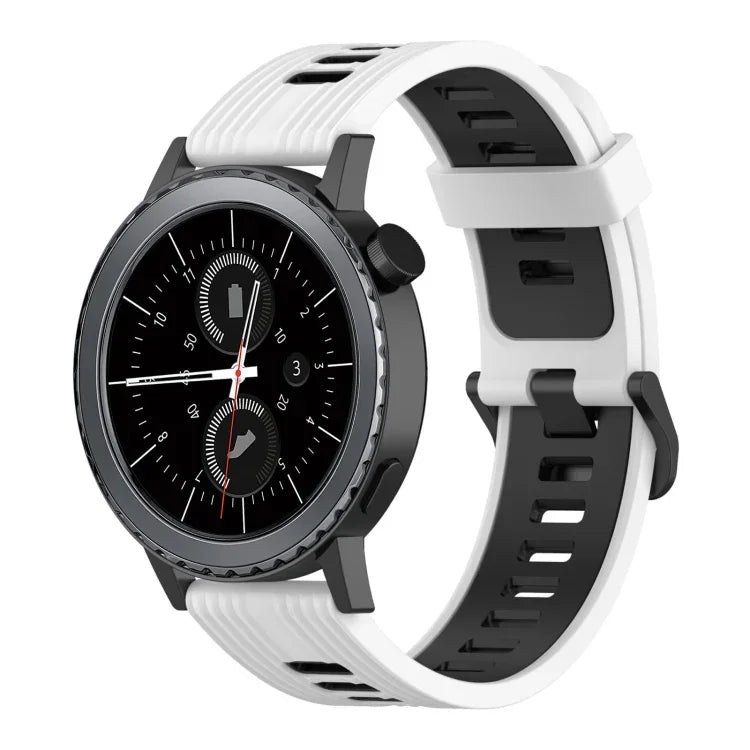 Dây đồng hồ silicone hai màu họa tiết dọc 20mm, Dành cho Samsung Galaxy Watch 42mm, Dành cho Samsung Gear Sport, Dành cho Samsung Gear S2 Classic