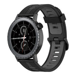 Dây đồng hồ silicone hai màu họa tiết dọc 20mm, Dành cho Samsung Galaxy Watch 42mm, Dành cho Samsung Gear Sport, Dành cho Samsung Gear S2 Classic