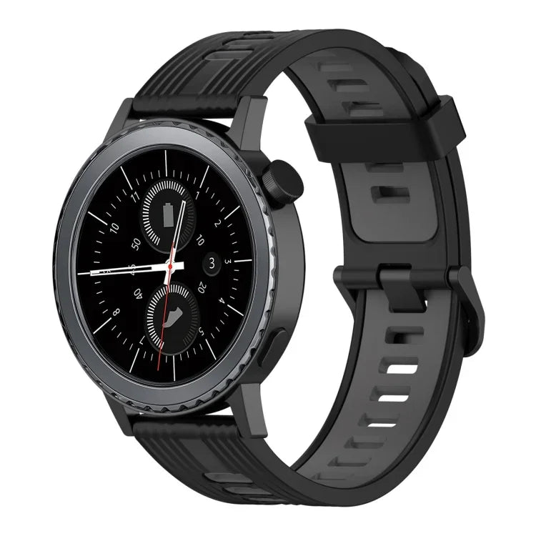 Dây đồng hồ silicone hai màu họa tiết dọc 20mm, Dành cho Samsung Galaxy Watch 42mm, Dành cho Samsung Gear Sport, Dành cho Samsung Gear S2 Classic