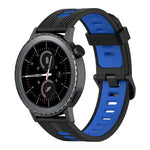 Dây đồng hồ silicone hai màu họa tiết dọc 20mm, Dành cho Samsung Galaxy Watch 42mm, Dành cho Samsung Gear Sport, Dành cho Samsung Gear S2 Classic
