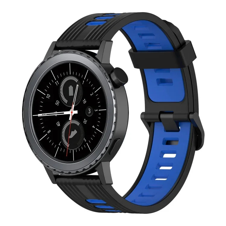 Dây đồng hồ silicone hai màu họa tiết dọc 20mm, Dành cho Samsung Galaxy Watch 42mm, Dành cho Samsung Gear Sport, Dành cho Samsung Gear S2 Classic