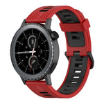 Dây đồng hồ silicone hai màu họa tiết dọc 20mm, Dành cho Samsung Galaxy Watch 42mm, Dành cho Samsung Gear Sport, Dành cho Samsung Gear S2 Classic