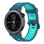 Dây đồng hồ silicone hai màu họa tiết dọc 20mm, Dành cho Samsung Galaxy Watch 42mm, Dành cho Samsung Gear Sport, Dành cho Samsung Gear S2 Classic