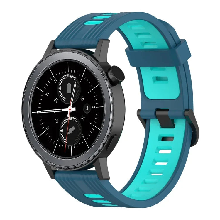 Dây đồng hồ silicone hai màu họa tiết dọc 20mm, Dành cho Samsung Galaxy Watch 42mm, Dành cho Samsung Gear Sport, Dành cho Samsung Gear S2 Classic