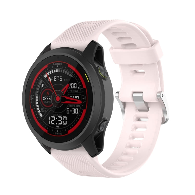 22mm Twill Solid Color Silicone Watch Band, For Garmin Forerunner 745