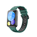Two-Color Perforated Silicone Watch Band, For Huawei Watch Fit 2