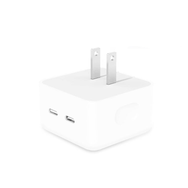 Bộ sạc PD 35W hai cổng USB-C / Type-C cho dòng iPhone / iPad, phích cắm US, phích cắm US