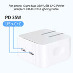 Bộ sạc PD 35W hai cổng USB-C / Type-C cho dòng iPhone / iPad, phích cắm US, phích cắm US