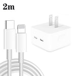 Bộ sạc PD 35W hai cổng USB-C / Type-C với cáp dữ liệu Type-C sang 8 Pin, phích cắm US, phích cắm US + cáp 8 Pin dài 1m, phích cắm US + cáp 8 Pin dài 1,5m, phích cắm US + cáp 8 Pin dài 2m