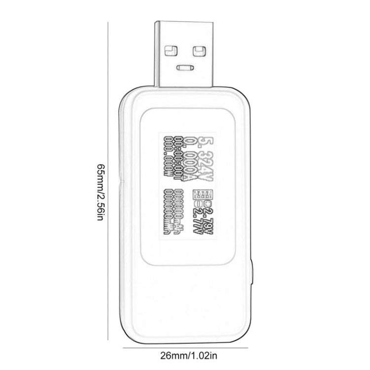 Máy đo USB DC 10 trong 1 KWS-MX18, đo dòng điện 4-30V, đồng hồ đo điện áp, đồng hồ ampe kỹ thuật số