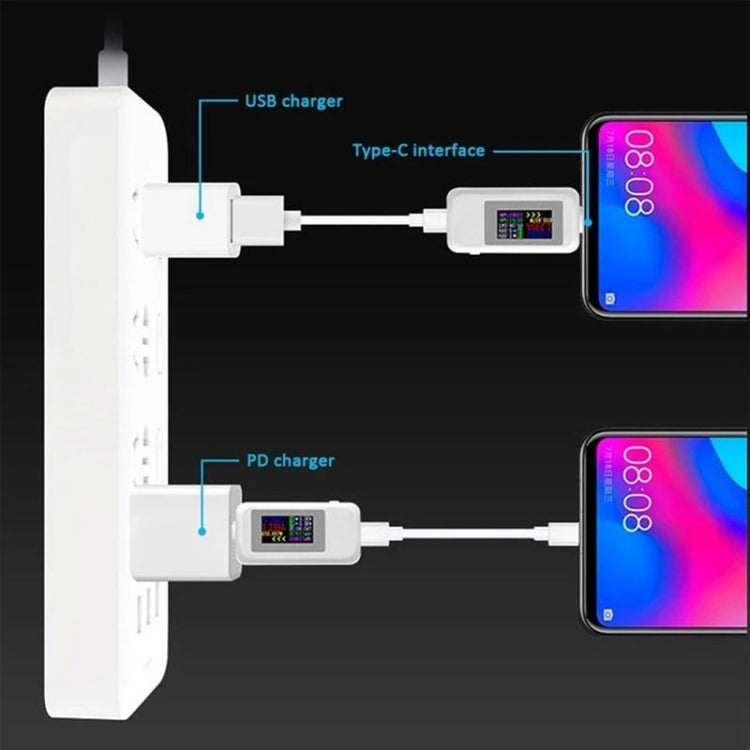 Máy đo USB DC 10 trong 1 KWS-MX18, đo dòng điện 4-30V, đồng hồ đo điện áp, đồng hồ ampe kỹ thuật số